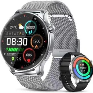 Smart Watch for Men Women Fitness: Make Answer Call Running Digital Mens Watches Waterproof Smartwatch Android Phone iPhone Samsung Compatible Step Pedometer Tracker Heart Rate Sleep SpO2 Monitor : Electronics