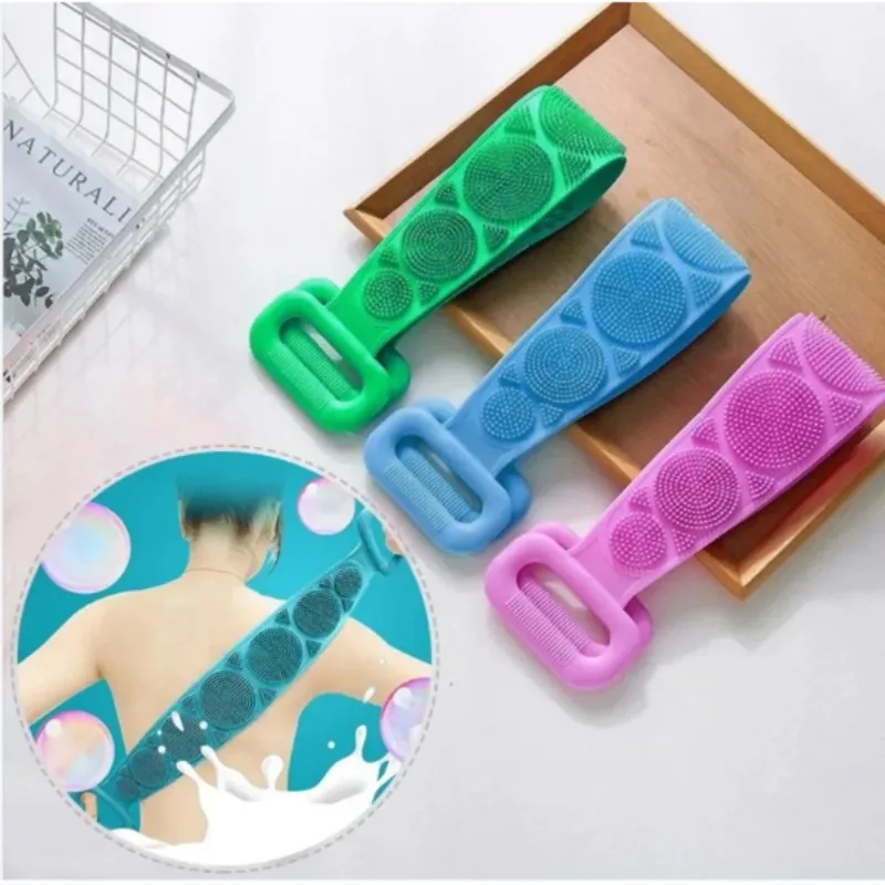 1pcs Silicone Scrubber Back Massage Exfoliating Sponge Bathroom Bath Brush Scrub Shower Brush Body Wash Scrub Removal Bath Spong - Image 2