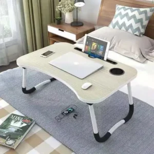 Portable Folding Laptop StandStudy Table Desk Wooden Foldable Computer Desk for Bed Sofa Tea Serving Table Stand