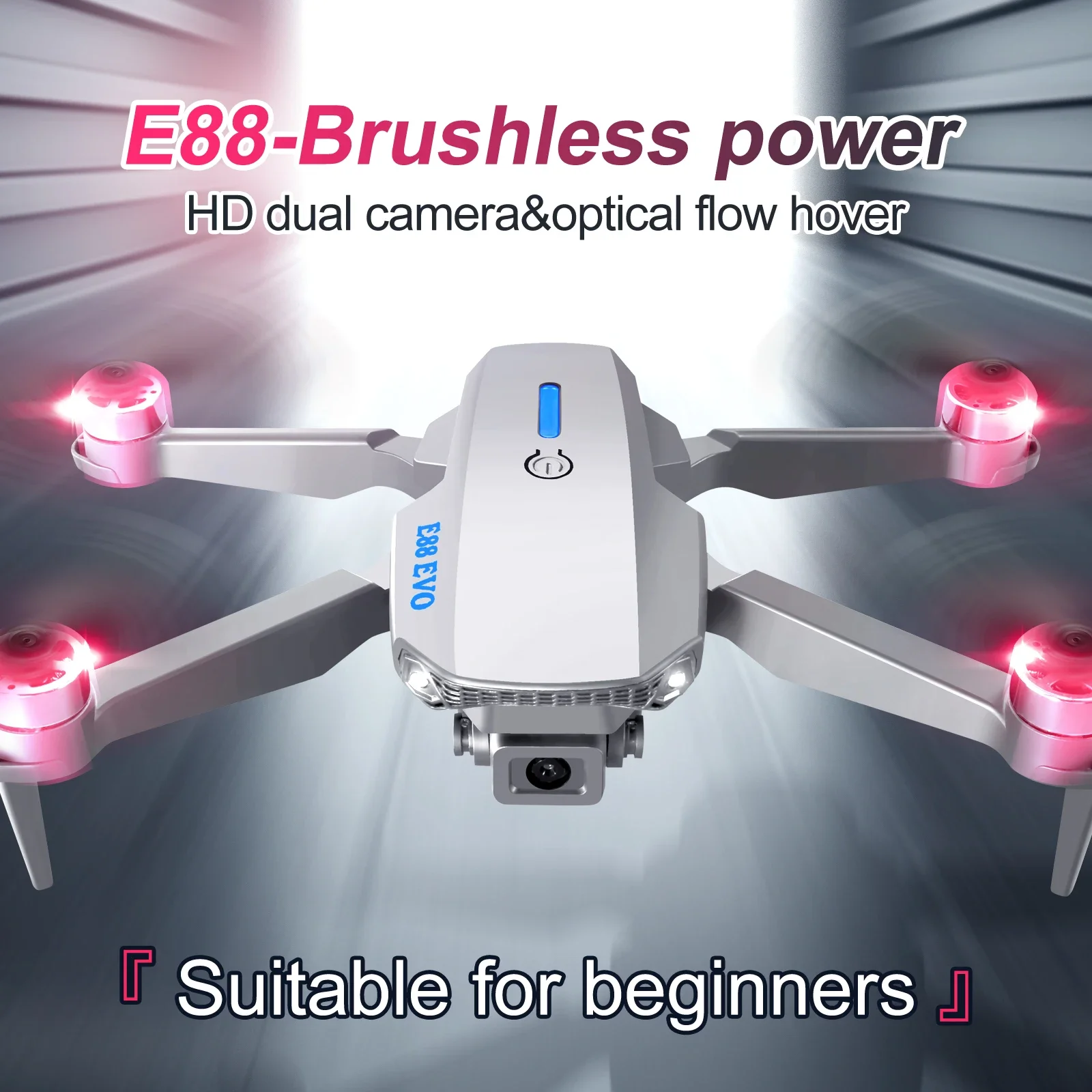 New E88 EVO/PRO WIFI FPV Drone Wide Angle HD Professional 8K Camera Height Holding Brushless Motor RC Foldable Quadcopter - Image 4