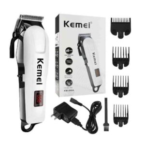 Professionals Design Perfect Shaver And Haircut Rechargeable Beard And Moustaches Hair Machine And Trimming With Cord And Without Cordless Use km809A(White)